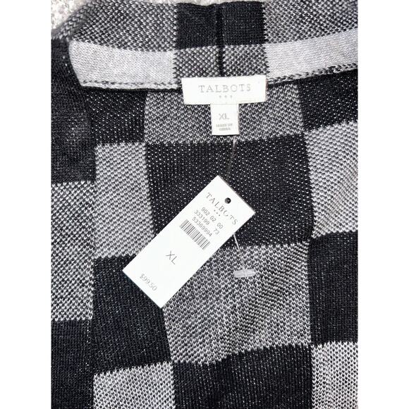 Talbots Women's Size‎ XL Open Cardigan Buffalo Plaid Super Soft NWT $99.50 Orig - Picture 7 of 8